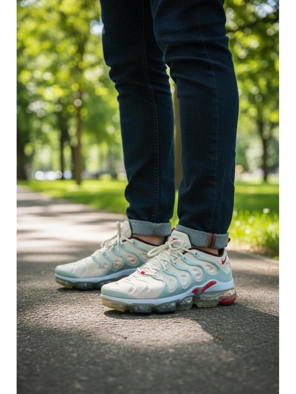 Nike Air Vapormax Plus Chicago Red White Blue CW6974-100 Men's Shoes Size 13